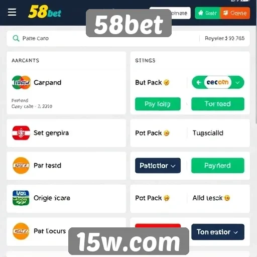 Opções de pagamento disponíveis no 58bet